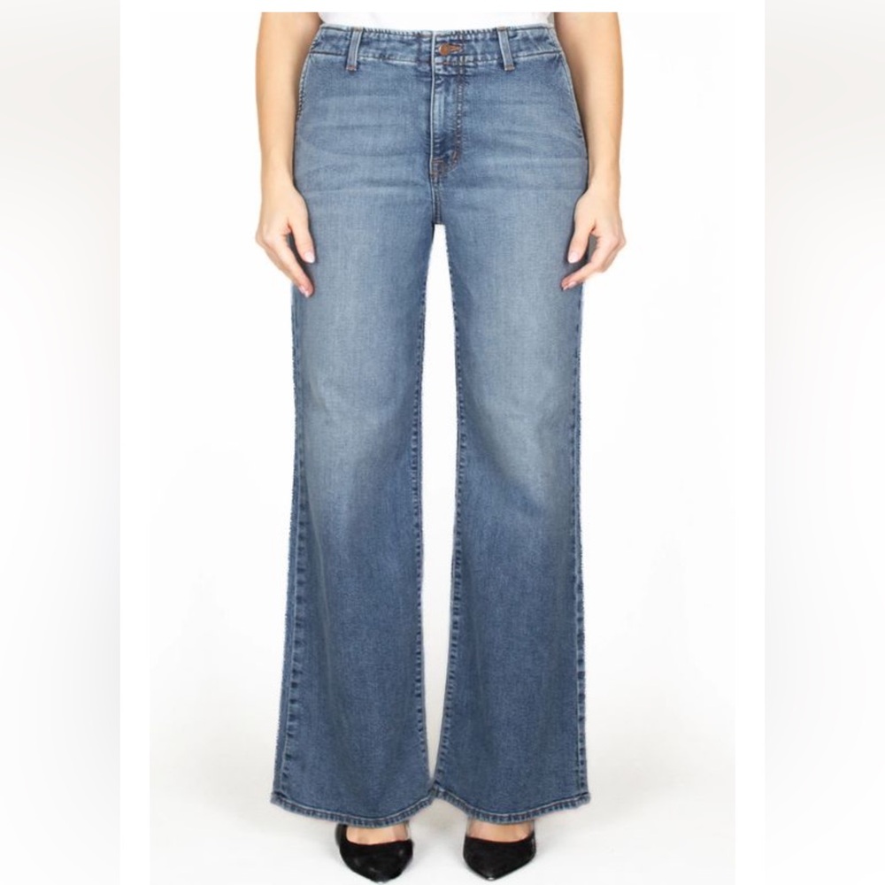 NWT Fidelity Denim Makana Full Wide Leg Jeans - Butter Blue (Size 25)